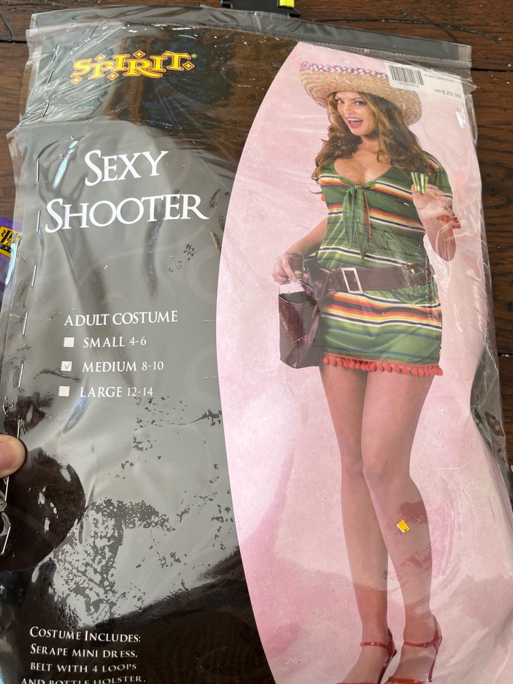 Spirit Halloween Sexy Shooter Womens Costume size M no sombrero